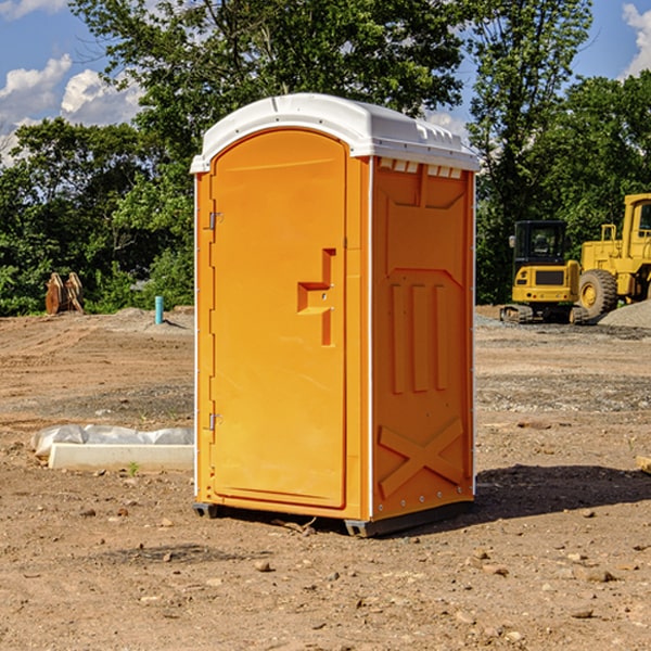 how often are the porta potties cleaned and serviced during a rental period in Peebles OH